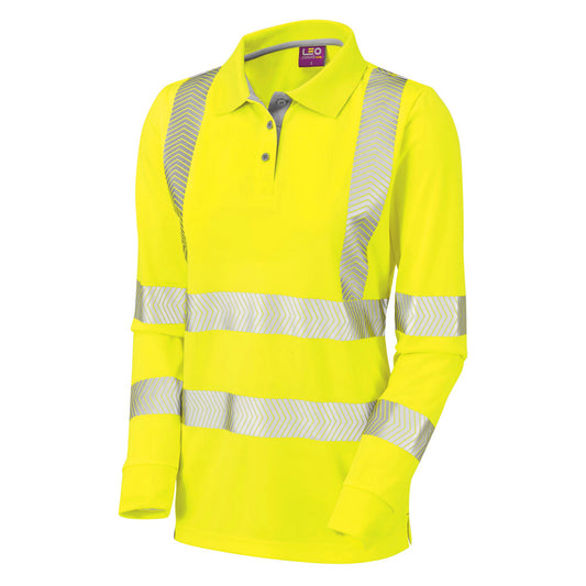 POLLYFIELD Leo EcoViz Performance+ Womens Sleeved Polo Shir