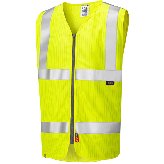 JACOBSTOWE Leo EcoViz LFS/AS Zip Waistcoat (EN 14116 & EN 11