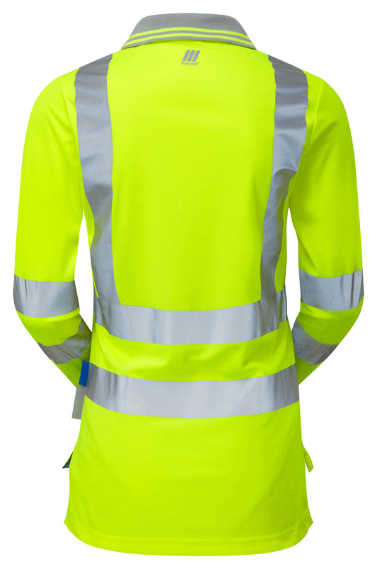 Pulsar® Protect Women's Long Sleeve Polo Shirt - Recycled Content