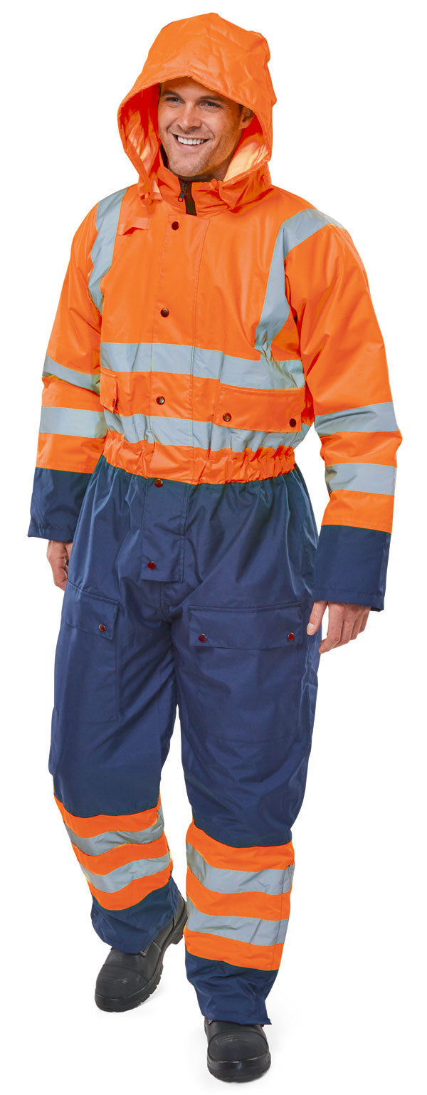 Beeswift Thermal Two-Tone Hi-Vis Waterproof Overall