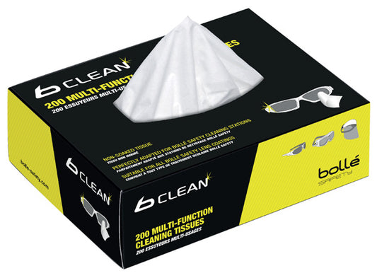 Bolle Safety Dry Cleaning Tissues Refil for BOB600 Cleaning Station - Box 200