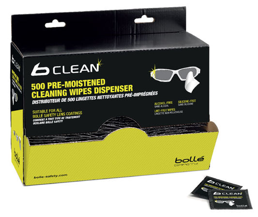 Bolle Safety B500 Lens Cleaning Wipes - 500