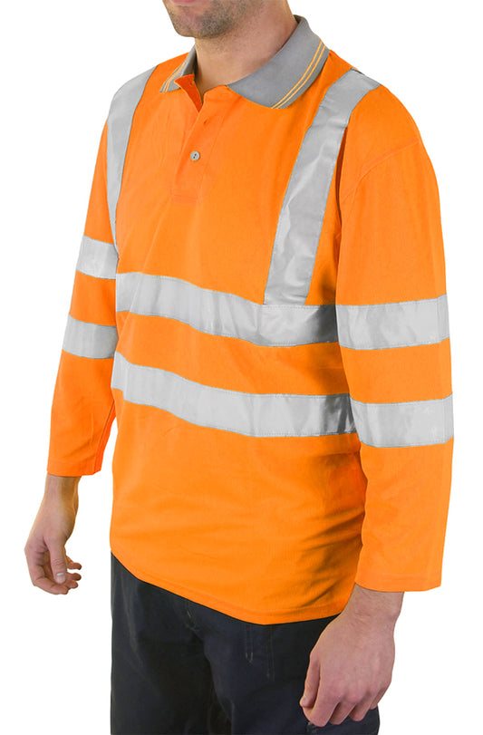 Beeswift Plant Operators Hi-Vis Three quarterleeve Polohirt