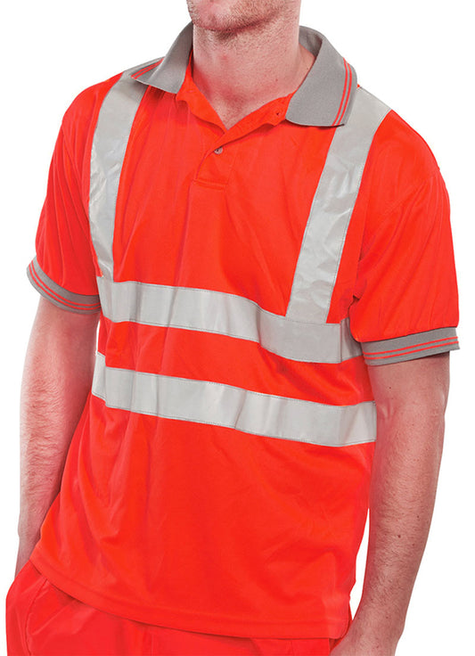 Beeswift Short Sleeve Hi-Vis Polo Shirt