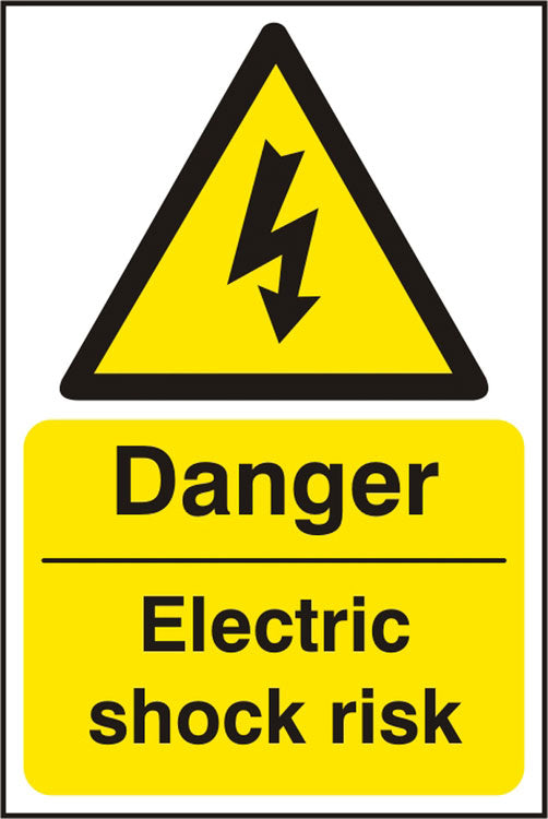 DANGER ELECTRIC SHOCK RISK SIGN