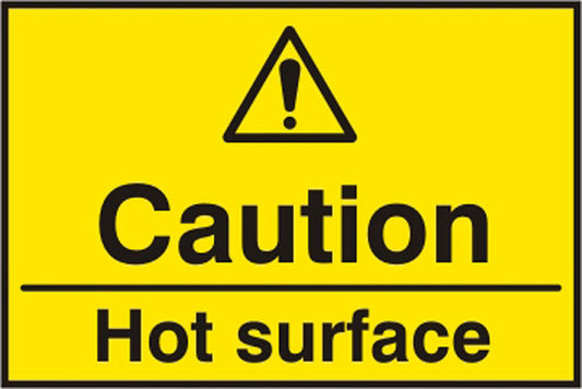 CAUTION HOT SURFACE SIGN