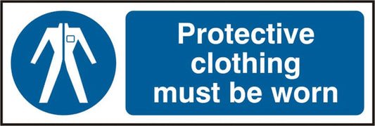 PROTECTIVE CLOTHING MUST BE WORN RIGID PVC SIGN
