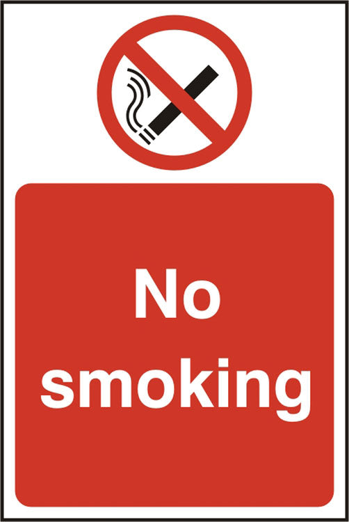 NO SMOKING RIGID PVC SIGN