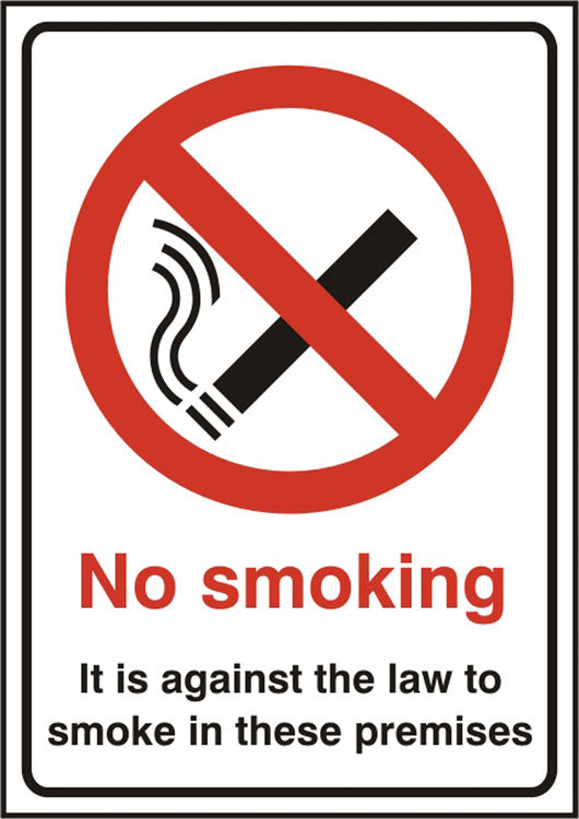 NO SMOKING RIGID PVC SIGN