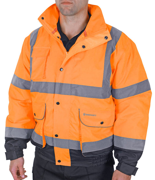Beeswift Two-Tone Hi-Vis Constructor Bomber Jacket