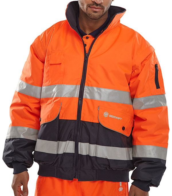 Beeswift Two-tone Hi-vis Europa Bomber Jacket
