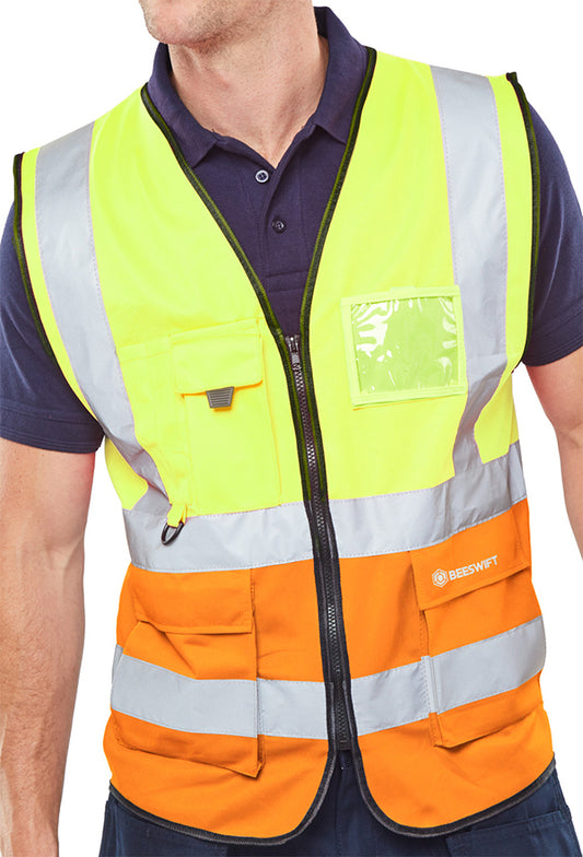 Beeswift Hi-Vis Two Tone Executive ID Vest