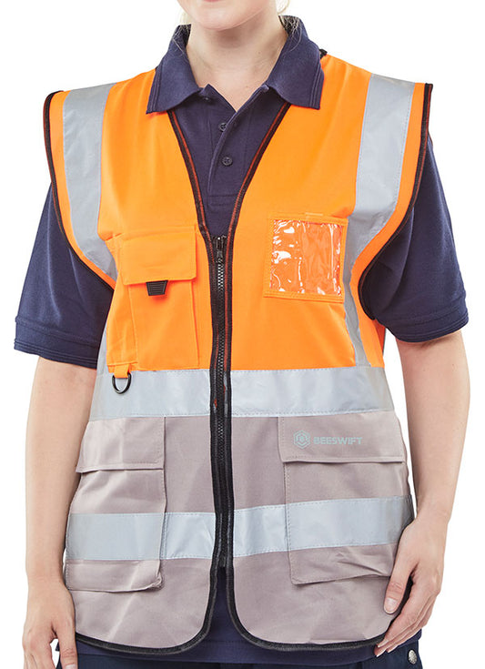 Beeswift Hi-Vis Two Tone Executive ID Vest
