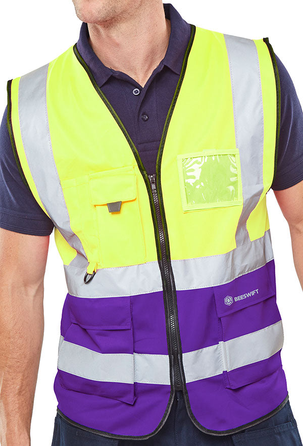 Beeswift Hi-Vis Two Tone Executive ID Vest