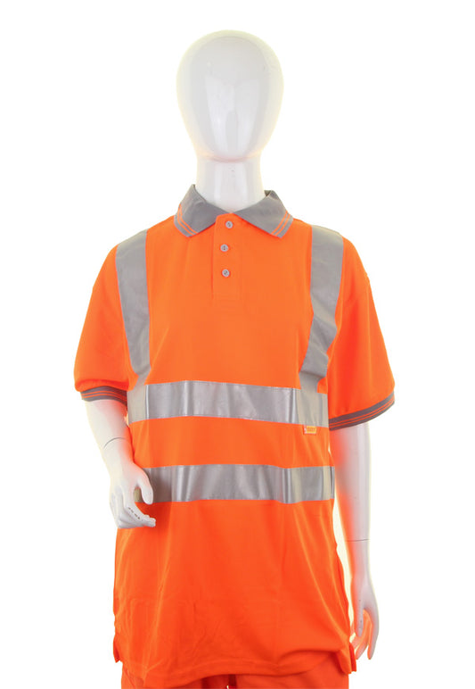 Beeswiftadies Hi-Vis Short Sleeve Rail Spec Polo Shirt