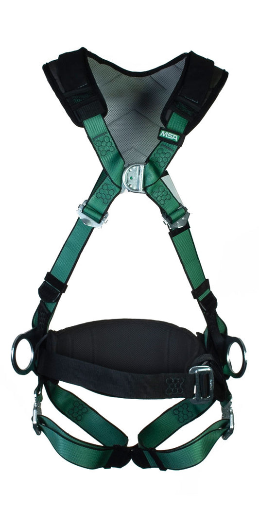 MSA V-Form Back/Chest/Hip D-Ring Bayonet Harness W/W Belt