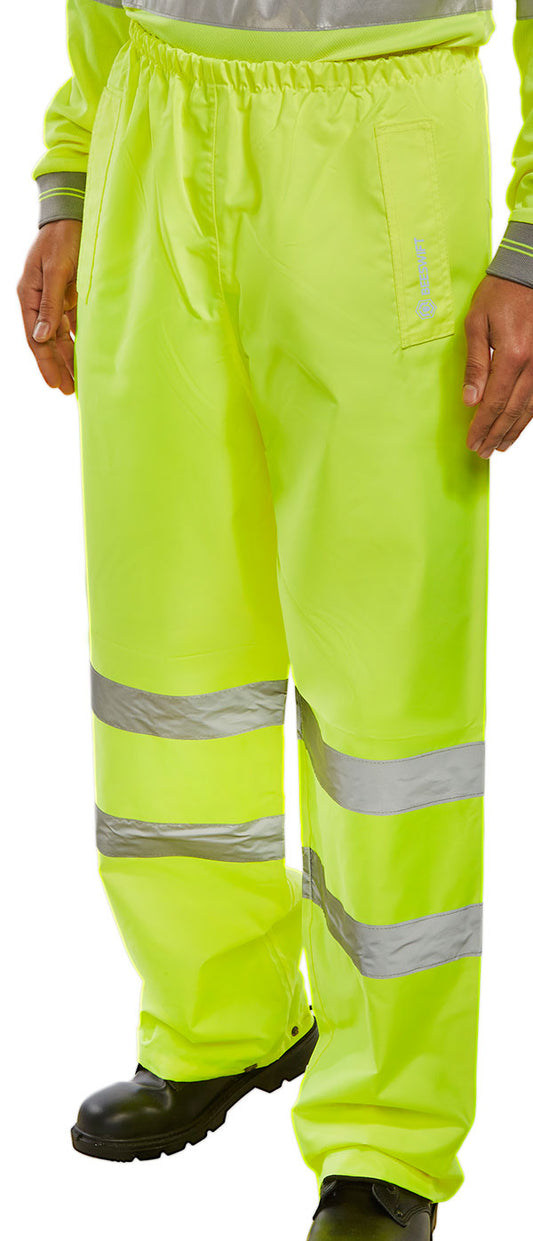 Beeswift Hi-Vis Waterproof Traffic Trousers