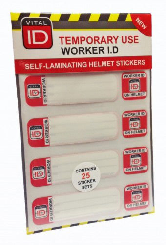 Vital ID Temporary Use Worker ID Stickers