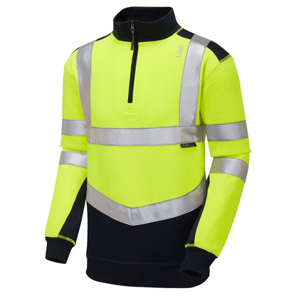 TAPELEY Leo EcoViz Dual Colour 1/4 Zip Sweatshirt
