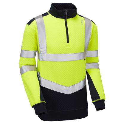TAPELEY Leo EcoViz Dual Colour 1/4 Zip Sweatshirt