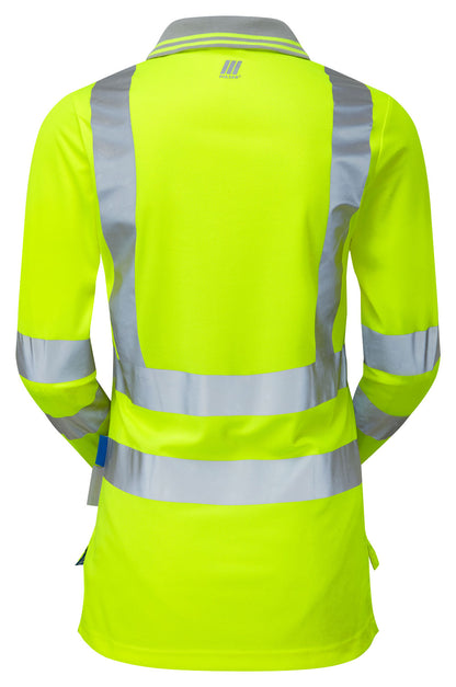 Pulsar® Protect Women's Long Sleeve Polo Shirt - Recycled Content