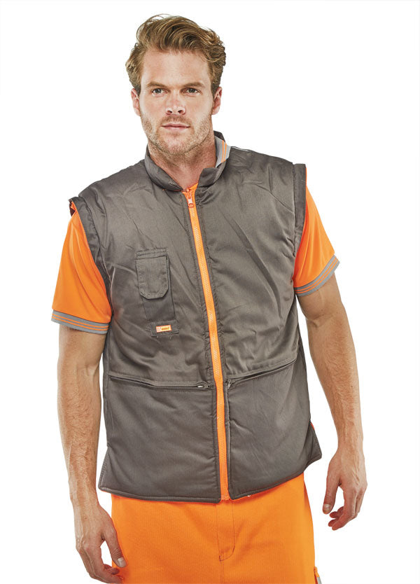 Beeswift Elsener Hi-Vis 7-in-1 Jacket and Bodywarmer Waterproof