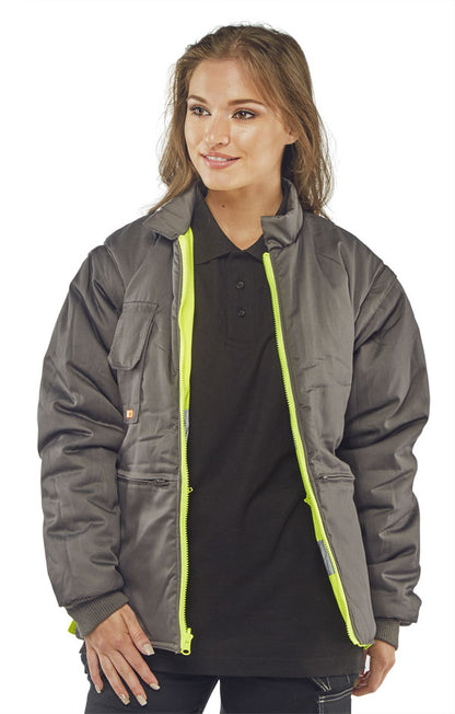 Beeswift Elsener Hi-Vis 7-in-1 Jacket and Bodywarmer Waterproof