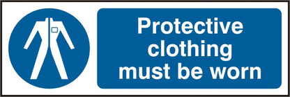 PROTECTIVE CLOTHING MUST BE WORN RIGID PVC SIGN