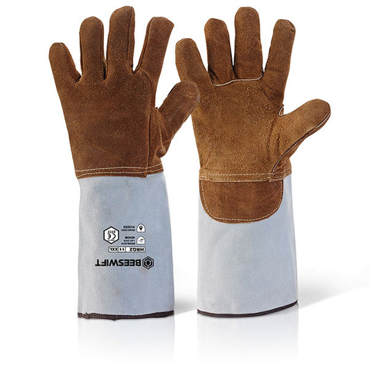 Beeswift High Quality Heat Resistant Guantlet Gloves 18"
