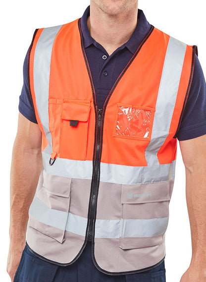 Beeswift Hi-Vis Two Tone Executive ID Vest