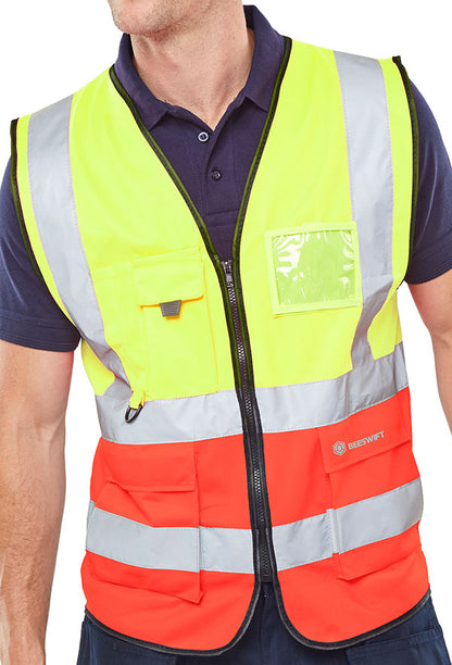 Beeswift Hi-Vis Two Tone Executive ID Vest