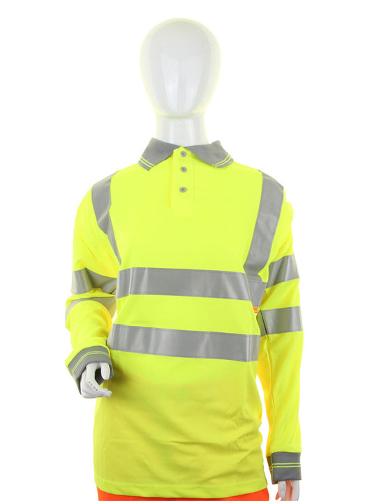 Beeswiftadies Hi-Visong Sleeve Polo Shirt