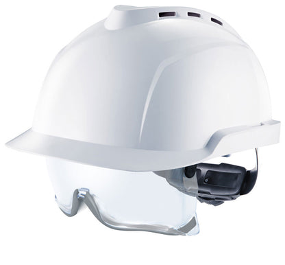MSA V-Gard 930 Vented Safety Helmet with Integrated Eye Protection