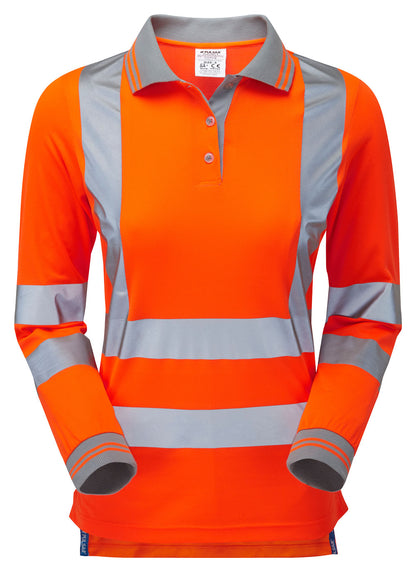 Pulsar® Protect Women's Long Sleeve Polo Shirt - Recycled Content