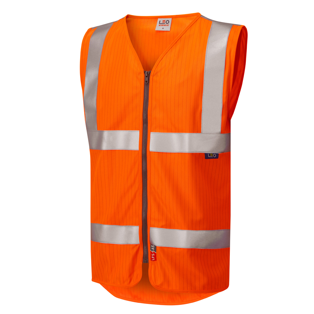 JACOBSTOWE Leo EcoViz LFS/AS Zip Waistcoat (EN 14116 & EN 11